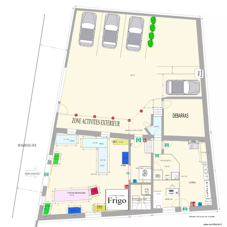 amenagement magasin. Plan de 