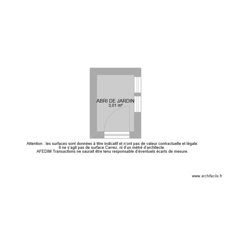 BI 9925 ABRI DE JARDIN PASCAL. Plan de 0 pièce et 0 m2