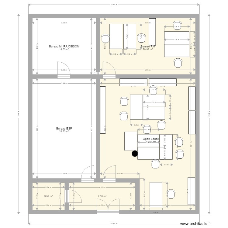 2em etage. Plan de 0 pièce et 0 m2