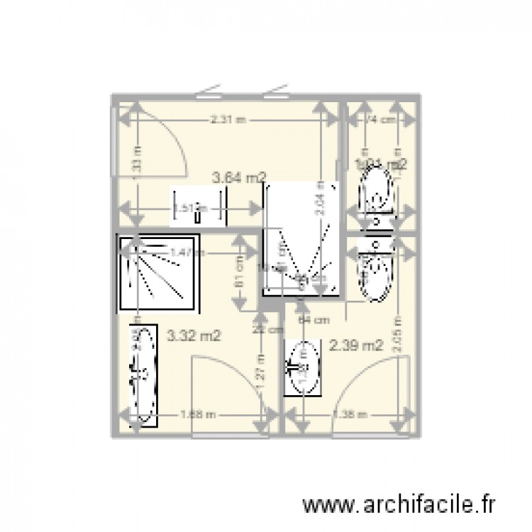 SDB LE GOUEFF 3. Plan de 0 pièce et 0 m2