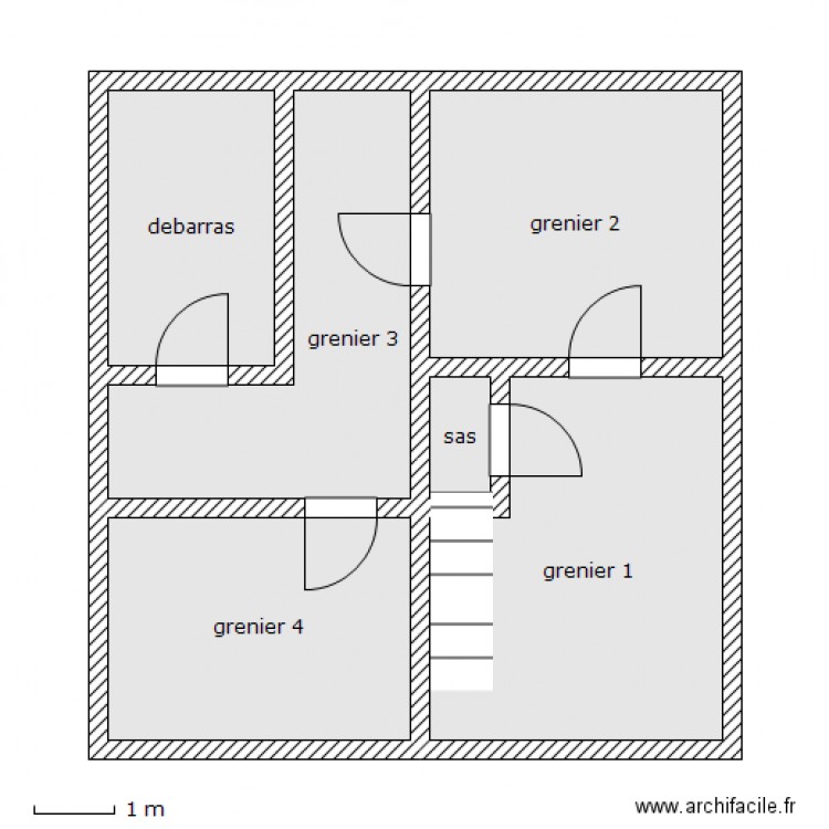 grenier lallemand 13 paul bert. Plan de 0 pièce et 0 m2