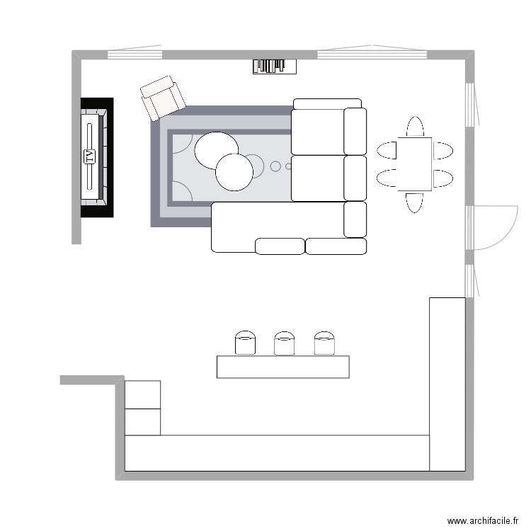 Plan salon Eugenie. Plan de 0 pièce et 0 m2