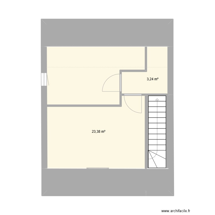 Clos Lot 1 Etage. Plan de 5 pièces et 41 m2