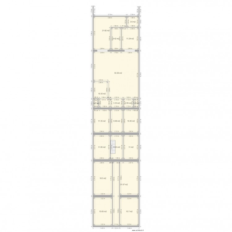 clemenceau canevas. Plan de 0 pièce et 0 m2