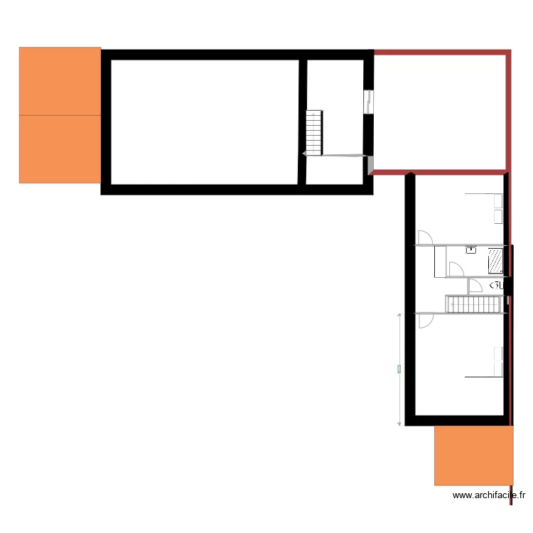 Projet plan maison Grand bois Allard  Etage chambre cube rdc. Plan de 