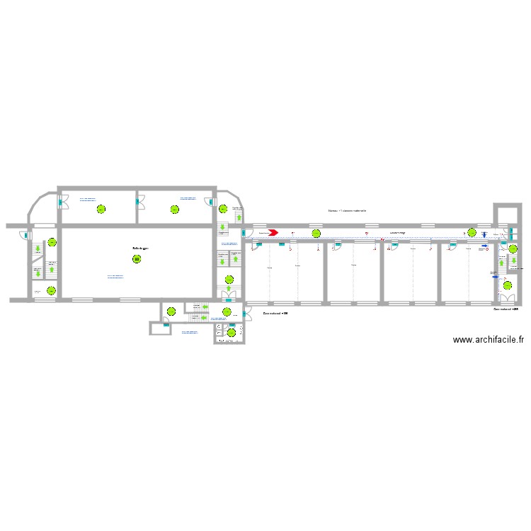 Ecole de La Calamine Bâtiment B plus 425 incendie. Plan de 0 pièce et 0 m2