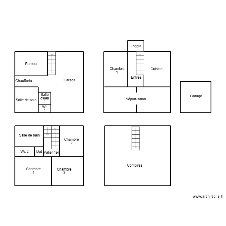 LE JUCH CADDIC. Plan de 18 pièces et 78 m2