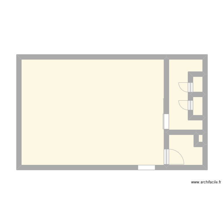 magasin actuelle. Plan de 6 pièces et 50 m2