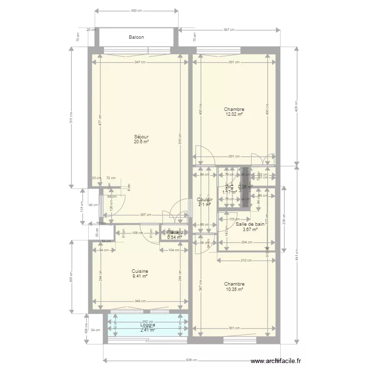 Appartement 5e Dte. Plan de 