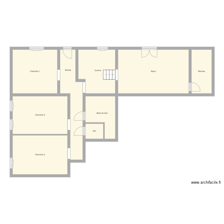 Croquis HEMERY. Plan de 9 pièces et 120 m2