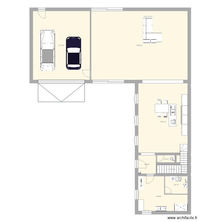 maison et extension2. Plan de 0 pièce et 0 m2