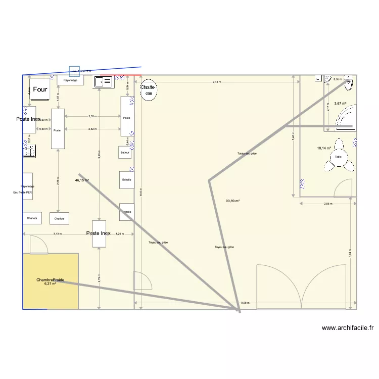 laboratoire clement . Plan de 