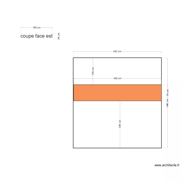 coupe face est 114rt damelie. Plan de 