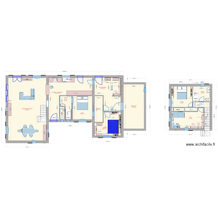 LA_R1. Plan de 15 pièces et 167 m2