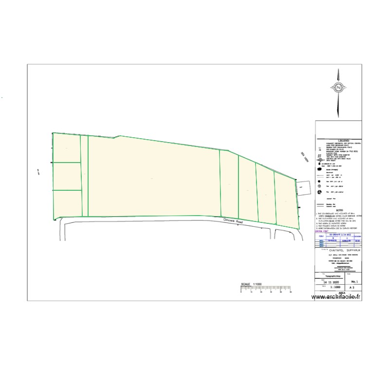 terrain. Plan de 0 pièce et 0 m2