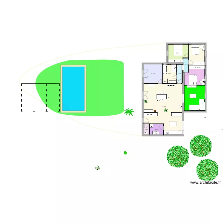extension 3ch salon. Plan de 