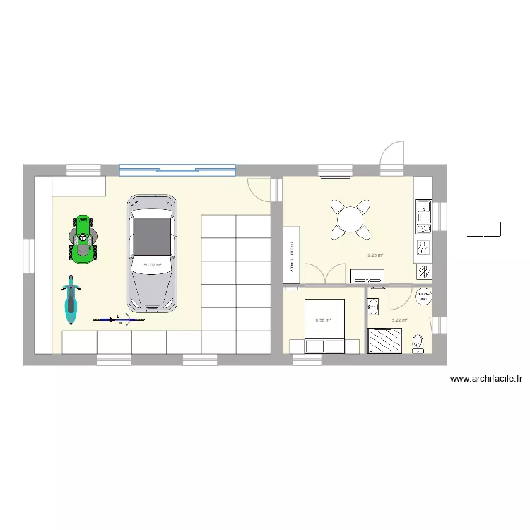 Hangar agri. Plan de 