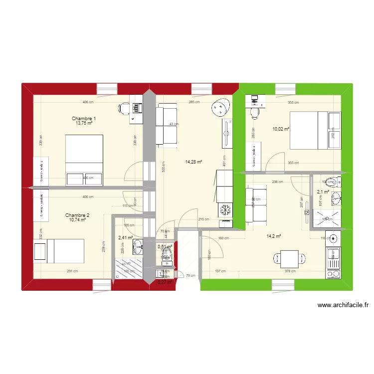 43 R&eacute;publique R+3 futur g&eacute;om&egrave;tre. Plan de 