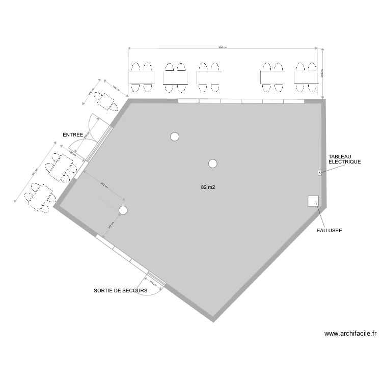 LOCAL CHANTELOUP TERRASSE. Plan de 