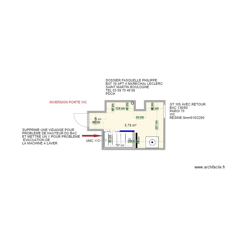 FASQUELLE PHILIPPE SAINT MARTIN BOULOGNE. Plan de 0 pièce et 0 m2