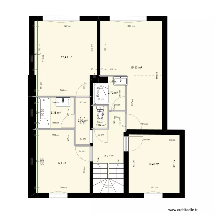 Etage 1 Cotes. Plan de 