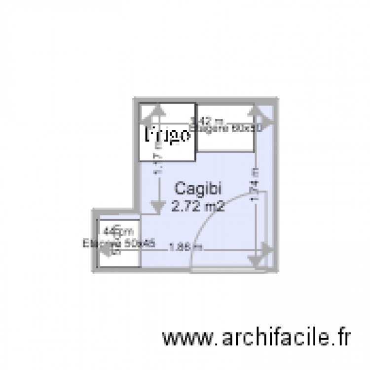 Plan Cagibi. Plan de 0 pièce et 0 m2