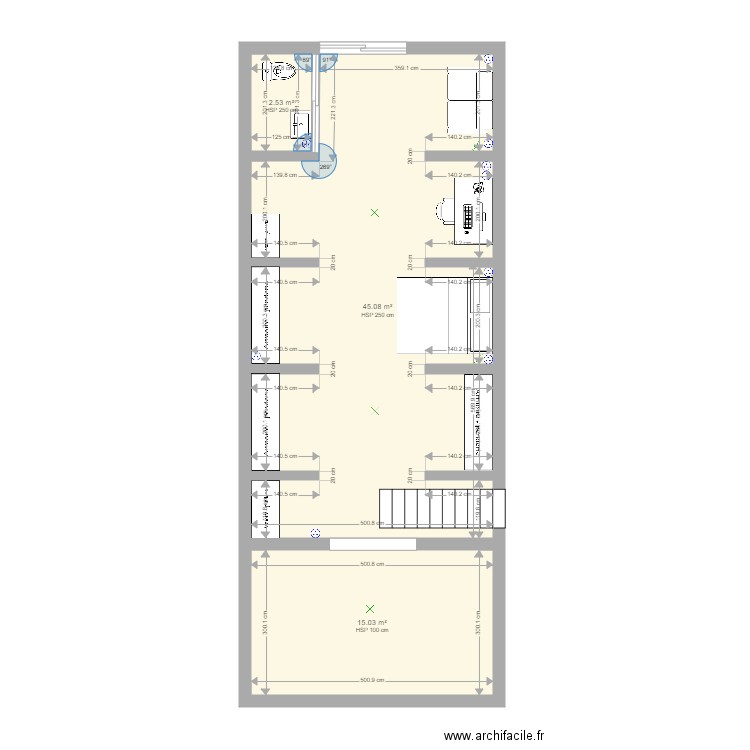 Aménagement comble V2. Plan de 0 pièce et 0 m2