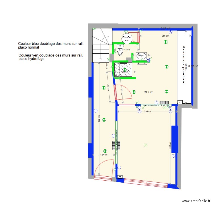 Rez de chaussée projet Barr 1. Plan de 0 pièce et 0 m2