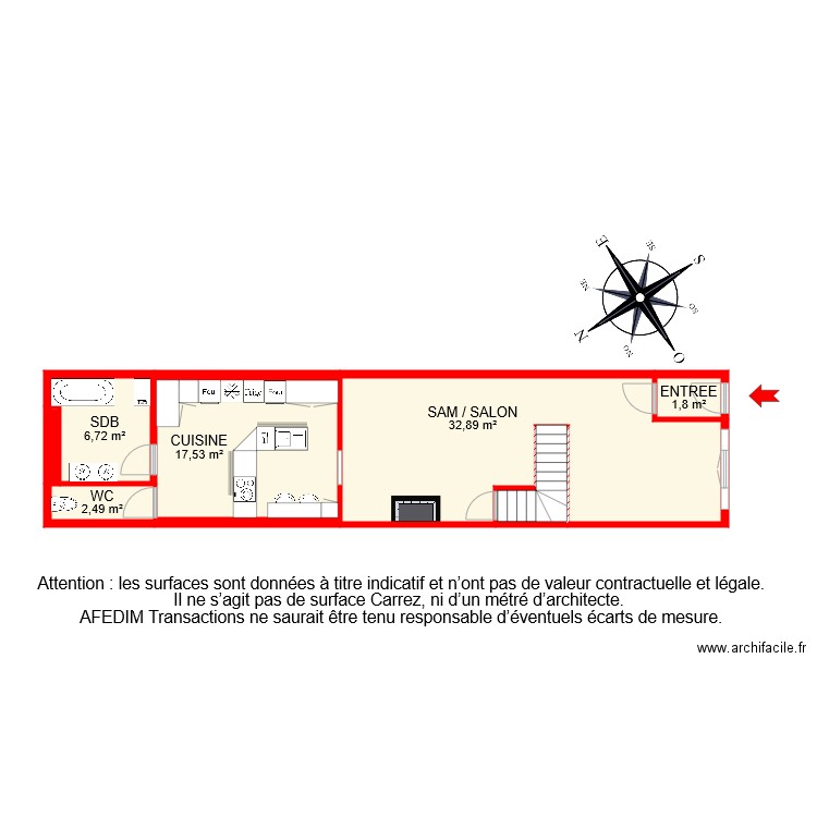 BI 6971 RDC. Plan de 0 pièce et 0 m2