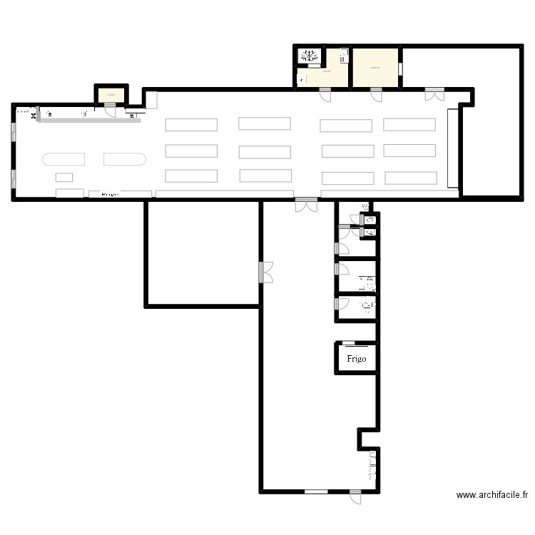 Carrefour city Amiens Barni . Plan de 4 pièces et 23 m2