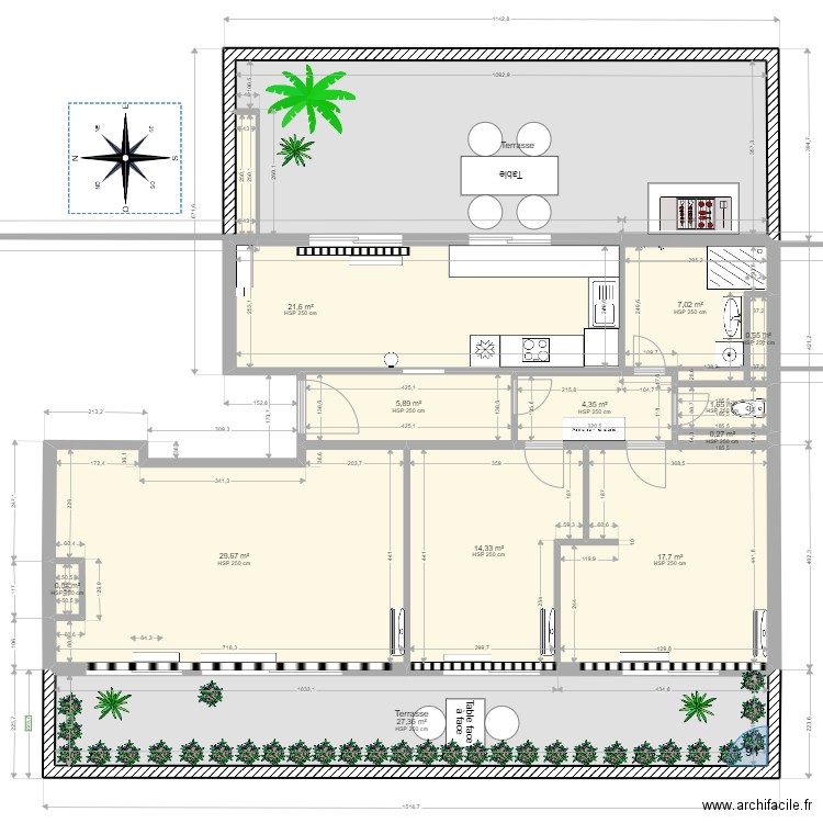 Plan appartement Cambronne VIDE. Plan de 14 pièces et 170 m2