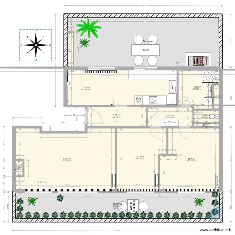 Plan appartement Cambronne VIDE. Plan de 