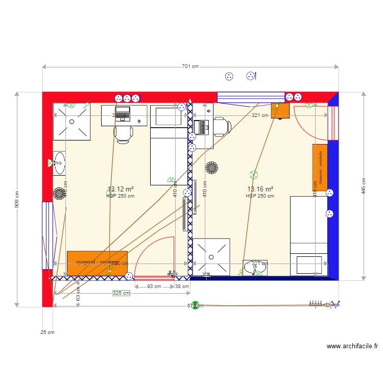 PIECE 1 CH 1 et 2 matrice. Plan de 0 pièce et 0 m2