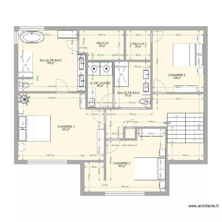 VIB ARCHITECTURE 144 &Eacute;TAGE. Plan de 