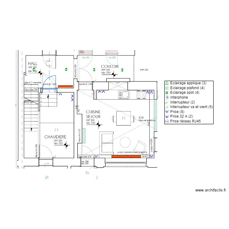 Sous sol Hall Couloir Studio. Plan de 0 pièce et 0 m2