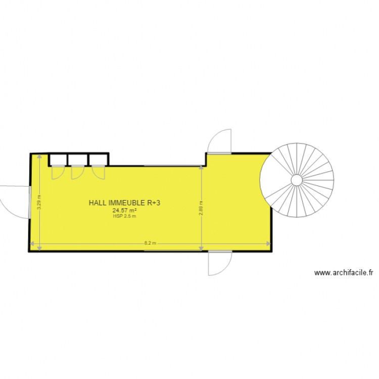 HALL IMMEUBLE R3. Plan de 0 pièce et 0 m2