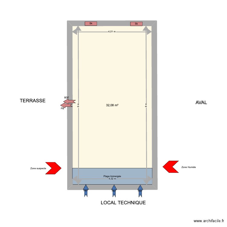 Rotolo - Beyne-Heusay - 22092301. Plan de 1 pièce et 32 m2