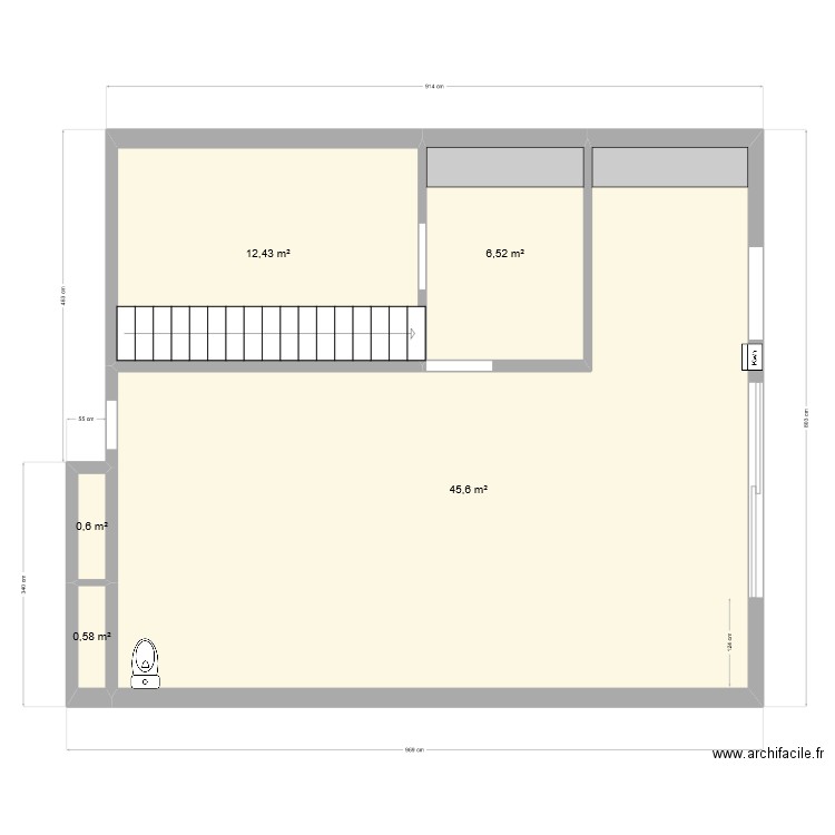 Garage Bièvre. Plan de 5 pièces et 66 m2