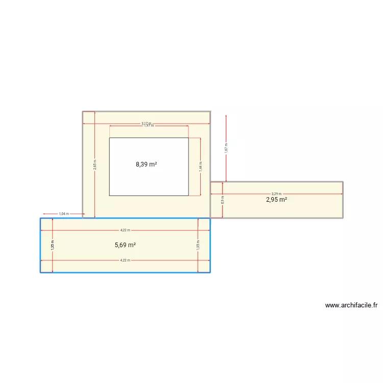 Moquette de pierre. Plan de 3  et 17 m²
