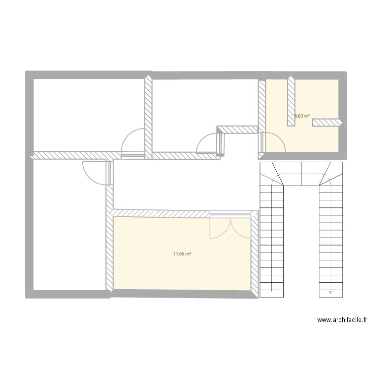 Pl1. Plan de 2 pièces et 17 m2