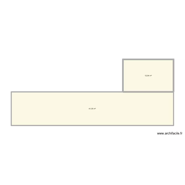face. Plan de 2 et 53 m² face. Plan de 2 et 53 m²