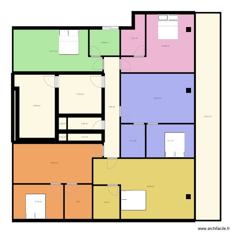 CASAL RIBEIRO PISO 9 - 2 T1 + 3 T0. Plan de 0 pièce et 0 m2 CASAL RIBEIRO PISO 9 - 2 T1 + 3 T0. Plan de 0 pièce et 0 m2