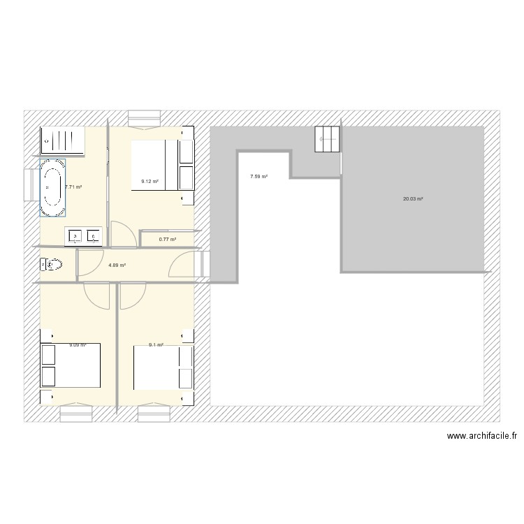 maison 1er. Plan de 0 pièce et 0 m2