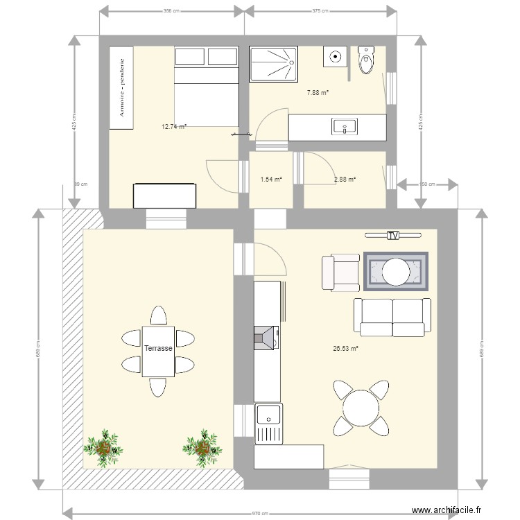 Plan de masse RDC. Plan de 0 pièce et 0 m2