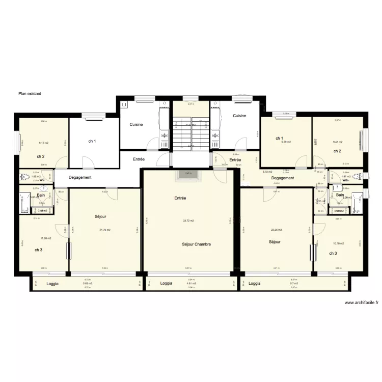Plan Existant Figeac M SUDRES. Plan de 