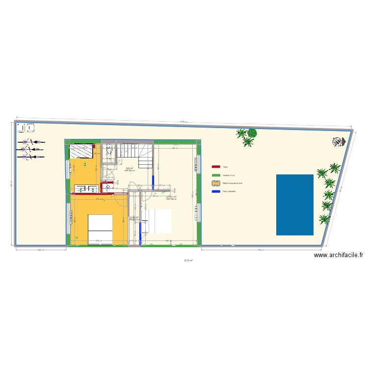 JdA 1er plaquette. Plan de 8 pièces et 153 m2