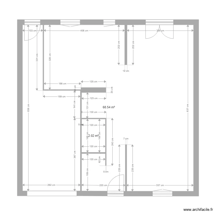 R D C chez thibaud et Marine. Plan de 
