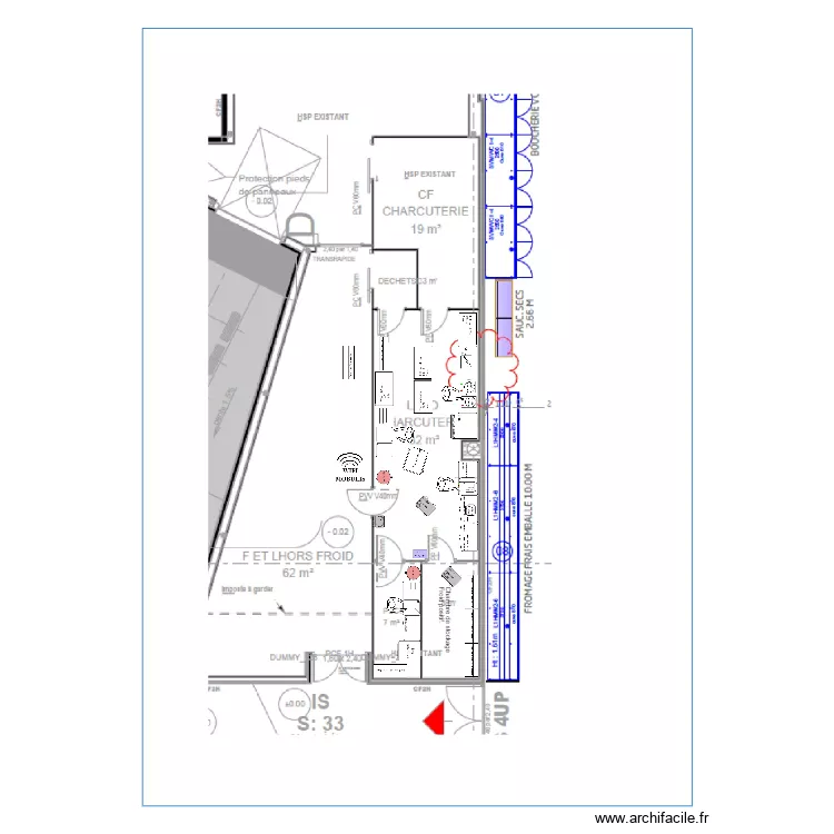 Laboratoire traiteur 2 SU Molsheim. Plan de 