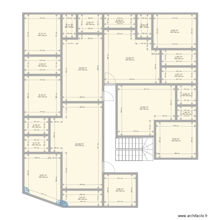 plan studio. Plan de 0 pièce et 0 m2