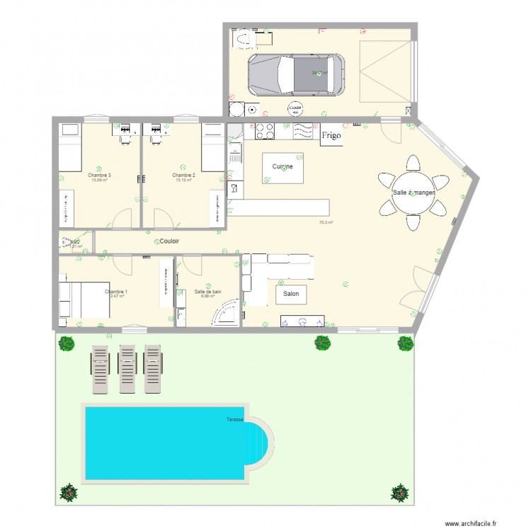 Villa IT. Plan de 0 pièce et 0 m2
